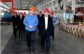 山东省东平县党政代表团来必发电缆旅行考察