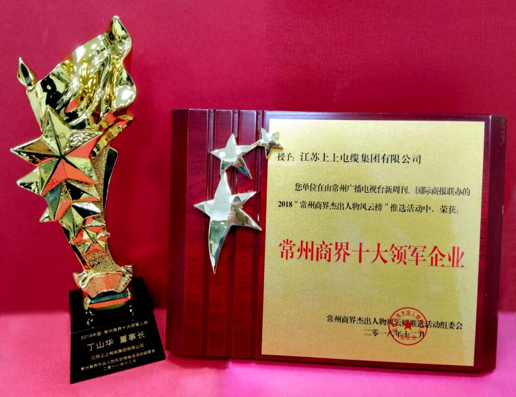 2018年12月6日，，，，，丁山华董事长荣获“常州商界十大领武士物”