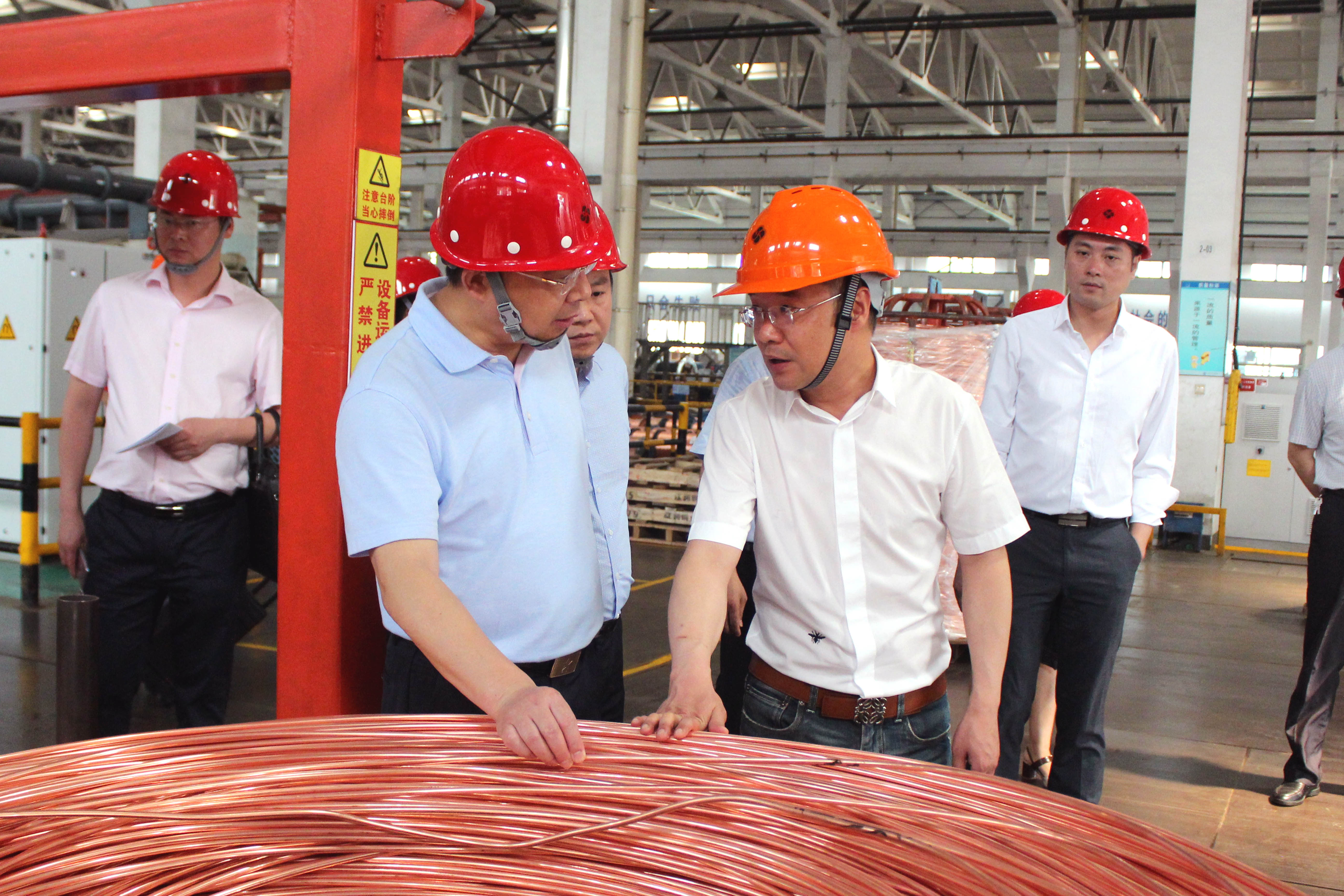 2019年6月10日，，，，，四川省广安市岳池县委书记郑鹏程率党政代表团来必发电缆旅行考察