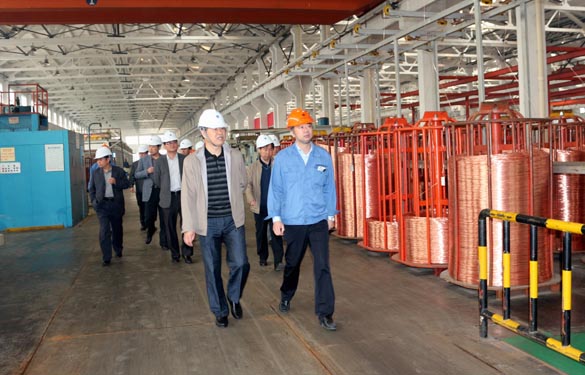 2015年11月3日，，，，，，新泰市党政代表团来必发电缆考察