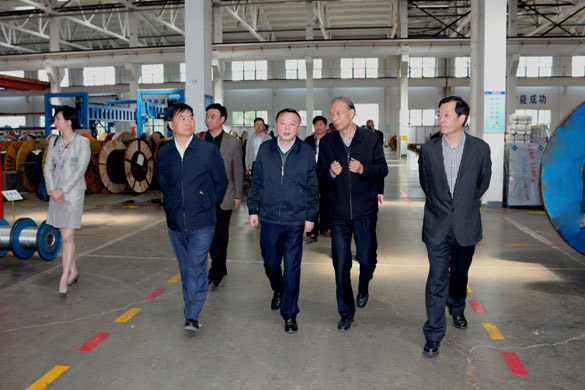 4月23日，，，常州市科教城党工委书记徐绚烂一行来必发电缆旅行